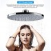 AIOLOC LED Shower Head High Pressure Wall Mount Rainfall Showerhead Chrome Changes Automatically According to Water Temperature LED Adjustable for Relaxation and Spa - B078TFSZH7
